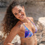 Shivers multicolor brushstroke triangle bikini top