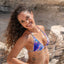 Shivers multicolor brushstroke triangle bikini top